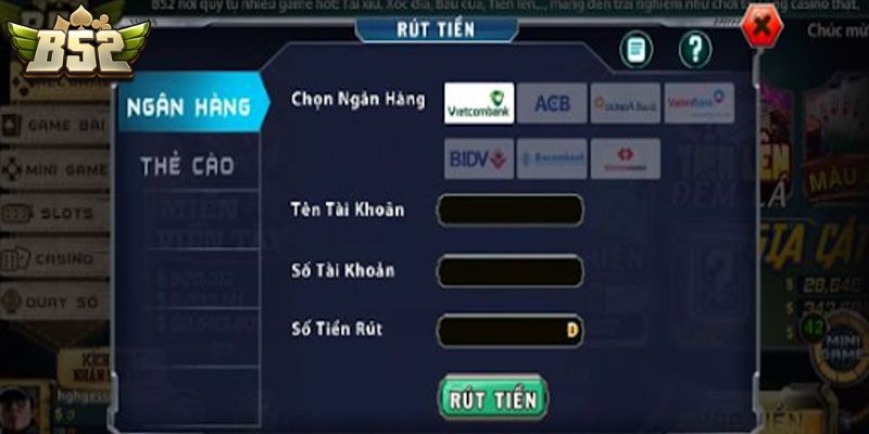 Cách xử lý khi không thể rút tiền trên B52