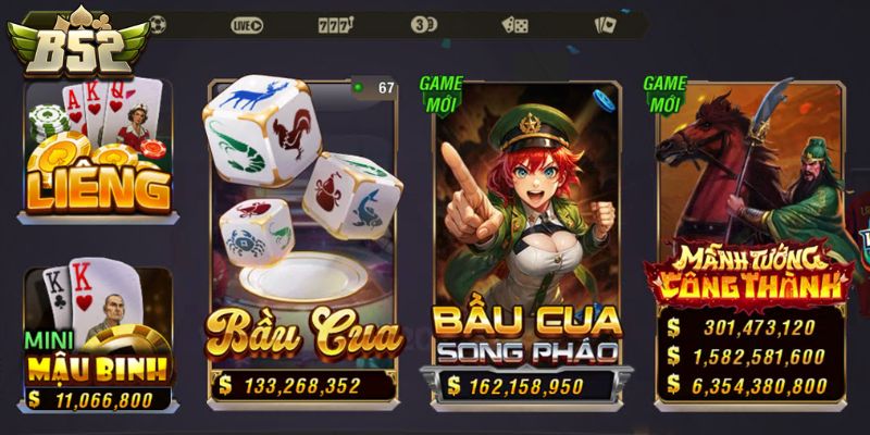 Giới thiệu game Bầu Cua Song Pháo B52 siêu hấp dẫn và thú vị