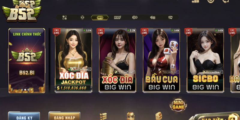Tận hưởng ưu điểm chỉ có tại Live Casino B52